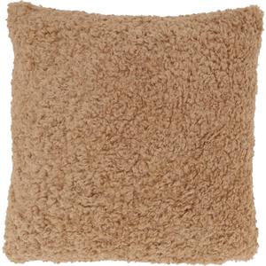 SARO LIFESTYLE Faux Lamb Fur Throw Pillow Cover