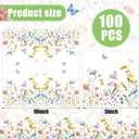 100 PCS Wildflower Cocktail Napkins Disposable Spring Floral Party Napkins 3-Ply Spring Flower Butterfly Paper Napkin for Wedding Bridal Baby Shower Birthday Tea Party Supplies