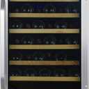 EdgeStar CWF440SZ 20 Inch Wide 44 Bottle Capacity Free Standing Wine Cooler with Reversible Door and LED Lighting