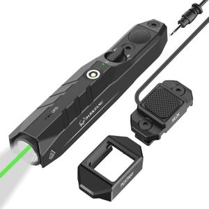 DARKFANG Tactical Flashlight and Green Laser Combo for Rifle, 1450 Lumen Weapon Light with Remote Switch for Mlok Rail