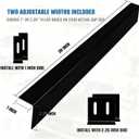 30" Slide-In Range Rear Filler Kit, Stainless Steel Stove Gap Filler Behind Range, 1" or 2.25" Adjustable Backguard Trim Kit, Easy to Install Backsplash Gap Cover Compatible with 30" Ranges, Black