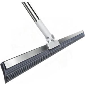 19.7'' Large Floor Squeegee for Concrete Floor with 51''-58'' Telescoping Stainless Steel Handle, Squeegee Broom for Removing Water on Tile, Epoxy, Garage, Driveway, Patio