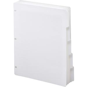 Smead 89415 Three-Ring Binder Index Divider 5-Tab White
