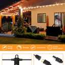 Zuske Outdoor String Lights, 150FT Patio Lights with 75 Shatterproof G40 Globe Bulb(3 Spare), Waterproof Connectable Dimmable LED Hanging String Lights for Outside Backyard Porch Balcony(2x75FT)