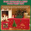 Christmas Tree Storage Bag, 7.5Ft Christmas Tree Bag 2 Piece Set Includes a Storage Bags for Xmas Decorations, Reinforced Handles & Sleek Dual Zipper Waterproof Xmas Tree Bag