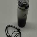 GOSWAG Insulated Sports Water Bottle, 24oz 2 Lids(with Straw/No Straw), Stainless Steel Water Bottles with Paracord Handle, Insulated Thermos with Double-Wall Vacuum Insulation (Gray-Black Ombr)
