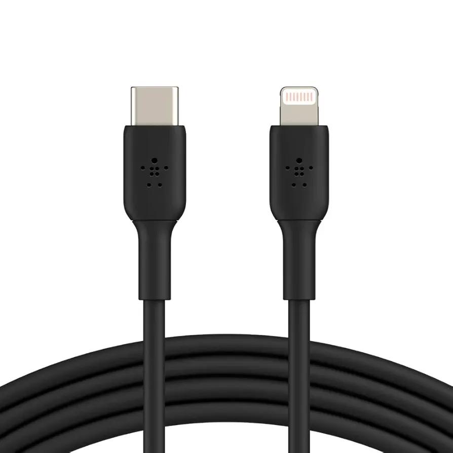 Belkin BoostCharge Fast Charging USB C to Lightning Cable 3.3ft/1M - MFi Certified 18W Power Delivery iPhone Charger Cord - Apple Charger USB C Cable - Fast Charging for iPhone 14, iPhone 13 - Black