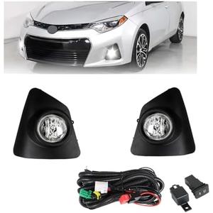 Fog Lights Assembly Replacement for Toyota Corolla S SE 2014 2015 2016 With switch Wiring Harness Complete Parts Assembly 8148102480 8148202470