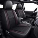 Seat Covers Fit for Tacoma:2024 2025 2026 - Full Set Car Seat Covers Compatible with Toyota Tacoma - Truck Pickup Double/Crew Cab SR SR5 TRD Sport TRD Off-Road PreRunner Trims (5 Seats,Redline)