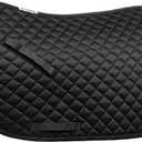 HORZE Chooze Soft Quilted Padded Lightweight All Purpose Saddle Pad for Horses - Black - Horse