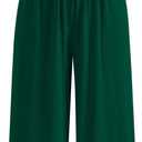 PRETTYGARDEN One Piece Jumpsuits for Women Dressy Casual Sleeveless Crewneck Wide Leg Rompers Jumpers 2026 Vacation Summer Outfits(Dark Green, M)