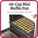 GoodCook 48-Cup Nonstick Steel Mini Cupcake and Muffin Pan, Gray