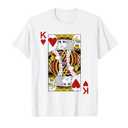 King of Hearts Blackjack Cards Poker 21 K T-Shirt XL
