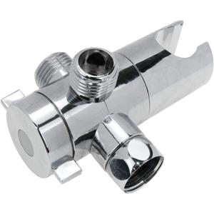 Sscon 3-Way Shower Arm Diverter Valve 1/2 Inch Universal ABS Plastic Showerhead Bracket for Bathroom 1 Pack