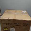 Modern Brown Accent Chair PU Leather Upholstered Armchair with Foldable Side Table for Bedroom Living Room Chairs Office Chair