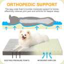 KSIIA Orthopedic Dog Bed, Deluxe Plush Waterproof, 29 x 18 Inch, Gray, 3-Inch Thick High-Density Egg Crate Foam, Removable Cover, Machine Washable