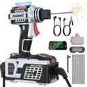 Portable Welding Machine:【2026 Next-Gen】110V Handheld Welder with Balanced Design, LCD Display & 3 Modes (MMA/Hot Start/Arc Force), 200A IGBT Inverter ARC Welder Gun Fits 1/16"-1/8" Rods, Gray 