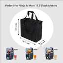 VIBOFROST Slushie Machine Storage Bag Frozen Drink Maker, Dust-proof, Easy to Carry, Perfect for Outdoor Gathering,Side-Opening Design for Ninja Slushie Accessories Black-gray