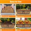 Legigo 2 Pack 48 Inch Square Coco Liners Planter Baskets Liner- Natural Coconut Coir Basket Liner Replacement, Window Box Liners Trough Coconut Liners for Wall Planter Garden Deck Fence Flower Baskets