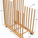 Large Art Storage Rack with Wheels, Art Canvas Boards Rack Art Storage with Handle & Caster Wheels for Drawing Board, Panel, Paper Pad for Gallery, Art Studios, Artworks