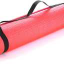Mind Reader All Purpose Extra Thick Yoga Mat Fitness & Exercise Mats with Carrying Strap, High Density Anti-Tear, Red