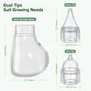 Haakaa Silicone Baby Nasal Aspirator | Nose Bulb Syringe | Easy-Squeezy Baby Nose Cleaner, 0m+ Newborn Infant &Toddler - BPA Free Silicone-2 Tips