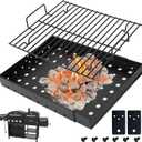 SafBbcue PS9900 47183T-21 Charcoal Tray for Smoke Hollow Grill HC4518L PS9500 Parts, Stretchable Charcoal Pan for 8500 SH19030119 SH19030219 SH9916 & for Expert Grill 24 Replacement Part, 15-28 inches