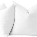 22x22 Feather Down Throw Pillow Inserts 100% Cotton Made in USA | Set of 2, Breathable Cotton Cover, Fluffy Feather Down Fill, for Sectional, Big Sofa, Bed Accent, Living Room