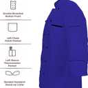 Men's Multi Color Chef Jacket/Light Weight Chef Coat With Contrast Black Piping  (Blue, 2X-Large)