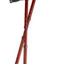 in-Motion Pro Crutches | Foldable | Ergonomic Handles | Spring Assist Technology | Articulating Tips | Size Tall (5'7" - 6'9") | Electric Red
