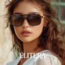 Retro Aviator Sunglasses for Women Men:Polarized Trendy Rectangle Womens Mens Shades Sun Glasses
