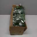 Christmas Garland with Lights, 50 LEDs 9FT Prelit Garland Battery Operated Outdoor Indoor Christmas Decorations Lighted Garland for Stairs Railing Fireplace Mantle Front Door Home Holiday Decor