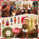 Hotop 36 Pcs Wood Nutcracker Hanging Ornaments for Christmas Tree Vintage Hanging Decoration with Gift Box Pendant Ornaments Party Decor(African Nutcracker Style)