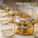 Chafing Dishes for Buffet 4 Pack, 7QT Food Warmers for Party with Glass Lid