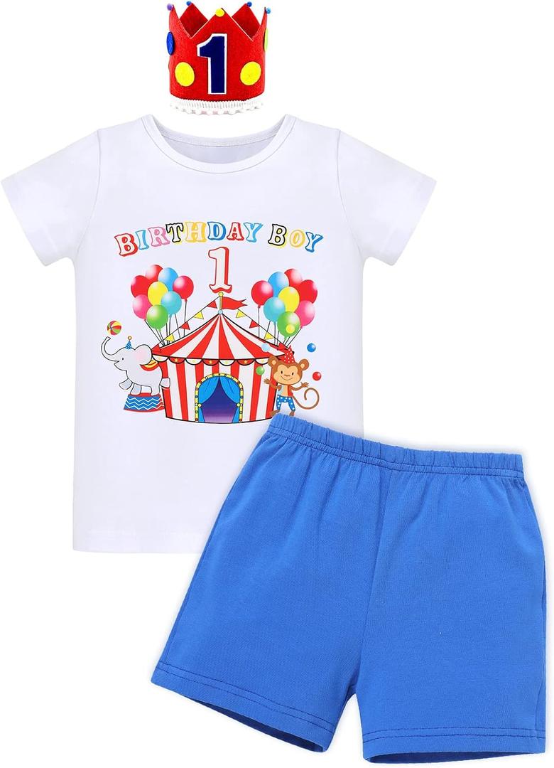 IBTOM CASTLE Baby Boys Half Birthday Outfits, 1/2 Birthday Clothes