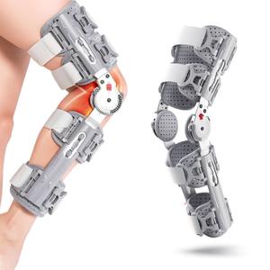 Hinged ROM Knee Brace, Unloader Knee Brace, Knee Immobilizer Brace, ACL, MCL and PCL Injury, Adjustable Orthopedic Support Stabilizer After Surgery, Women and Men-Multi-Angle Adjustment