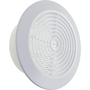 Vent Systems 4'' Inch White Round Plastic Ceiling Vent Cover - Dismantable Ceiling Air Grille with Nylon Screen - Air Vent Louver - Register Grill Cover, Exhaust Intake, Bathroom Home Office Kitchen