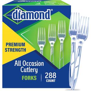 Diamond® All Occasion Clear Disposable Cutlery Set 288 Count (288 Cutlery Set)