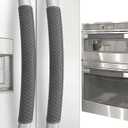 Refrigerator Door Handle Covers, 4 PCS, Performance Appliance Handle Covers, Non-Slip Fridge Door Handle Covers, Keep Your Kitchen Clean, Microwave Oven Dishwasher door Handle Protectors(Carbon Black)