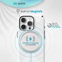 Speck CandyShell Grip Case - iPhone 16 Pro Slim MagSafe - White/Black