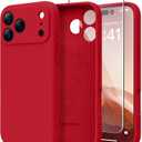 Magnetic for iPhone 17 Pro Max Case, Compatible with MagSafe, [Full Camera Protection][Screen Protector] Silicone Shockproof Protective Phone Case for iPhone 17 Pro Max 6.9", Deep Red