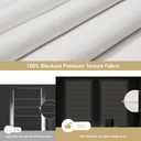 HOTSOON No Tools No Drill Blackout Roman Shades, White, 36" W × 48" H