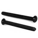 MewuDecor M4 x 50mm Pan Head Machine Screws, Cross Screw, 304 Stainless Steel, Black Finish, 50 PCS