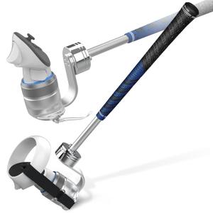 Weighted Golf Club Attachment for Meta Quest 3 & Quest 3S - 90 DEGREE Aluminum Golf Club Adapter Handle Compatible with Quest 3/3S/2 and Quest Pro, Realistic Grip VR Golf Handle Accessory (Right)Y13S (90 DEGREE VERSION)