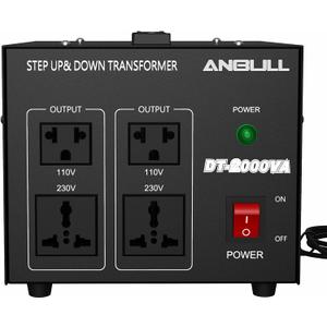 Anbull Voltage Converter 2000 Watt Voltage Transformer, 220V / 230V / 240 Volt to 110V / 120 Volt or 110V / 120 Volt to 220V / 230V / 240 Volt, Heavy Duty Step Up & Down Transformer Converter
