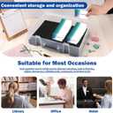 Foam Name Badge Holder with case (Holds 48 Badges) Foam Name Badge Holder Tray ID Badge Tray Organizer Clear Name Tag Holders for Desk Office School