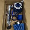 Cold Air Intake System with Heat Shield Kit + Filter Combo BLUE Compatible For 09-20 Nissan 370Z / Infiniti 08-13 G37 / 14-15 Q50 3.7L V6 