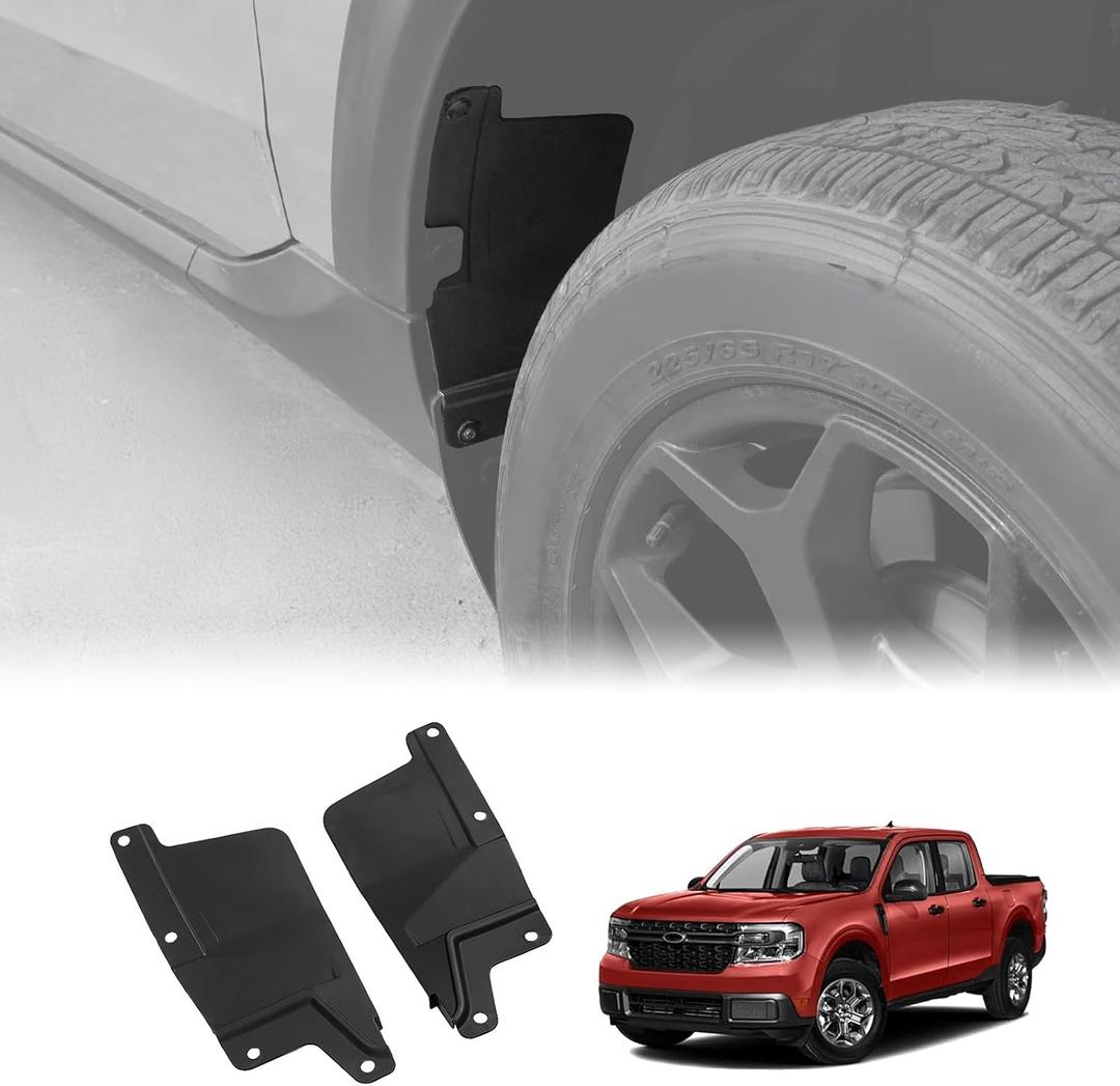 Mabett Rear Wheel Splash Shield Covers for 2022-2025 Ford Maverick Accessories All-Weather Splash Guard Prevent Mud and Stone Debris 2PCS