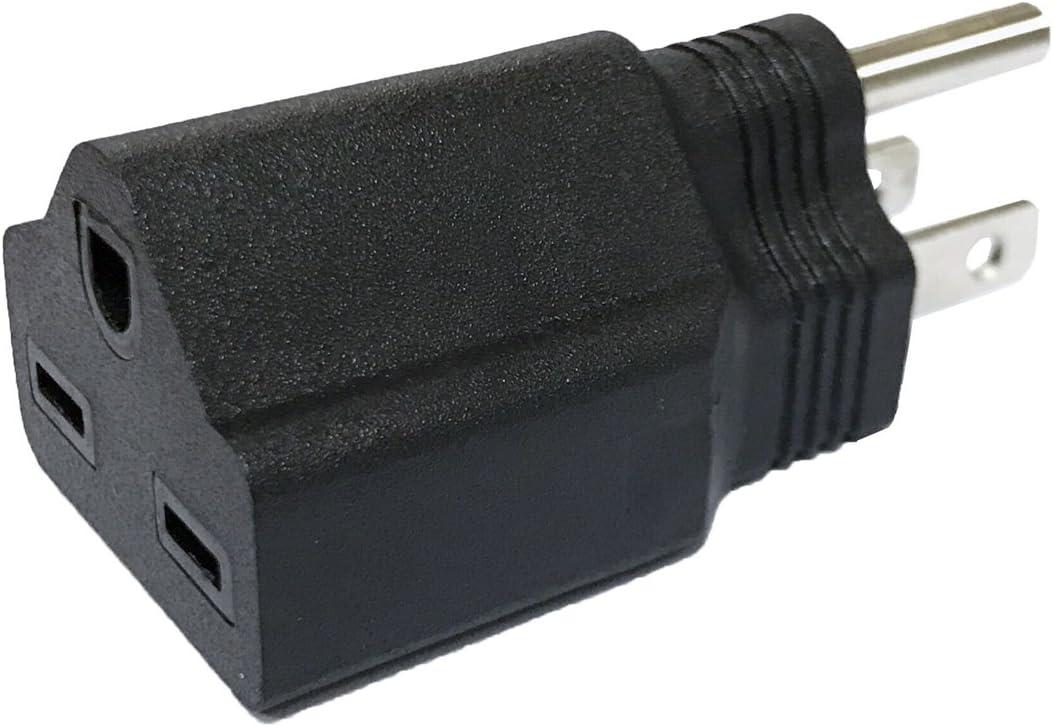 BloomGrow 240V to 120V US Power Plug Adapter 6-15P to 5-15R US Plug Adapter Electrical Converter for US (1 PC)