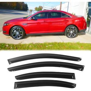 94194 Sunproof Waterproof Side Window Wind Deflector, 4pcs Protective Replacements Rain Guards Set, Window Visor fit for 2010-2018 Ford Taurus